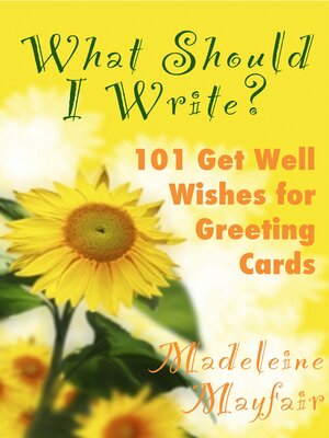 cover image of 101 Get Well Wishes for Greeting Cards